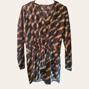 Primark Black Long Sleeve 3/4 /Tunic Blouse - Size US 10